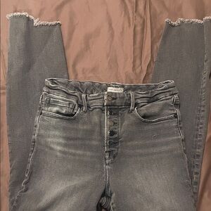 Good American High Rise Gray Jeans